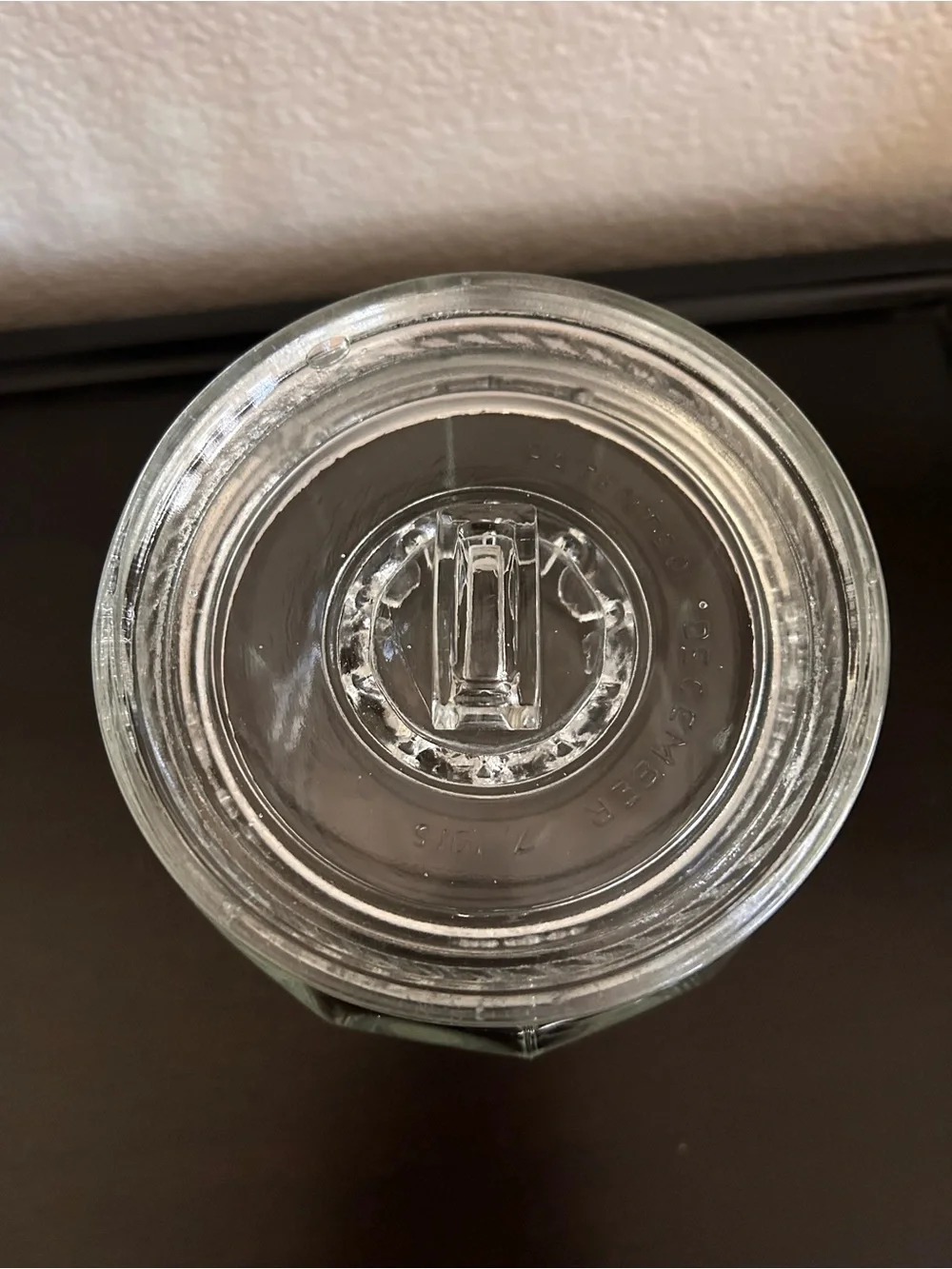 Antique 1915 Glass Tobacco Cigar Humidor Jar w/ Ashtray Lid, 12-Sided Paneled